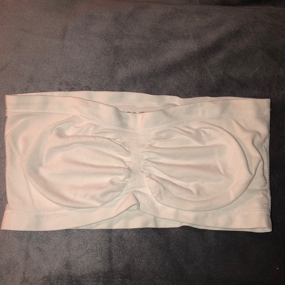 White Strapless Bandeau